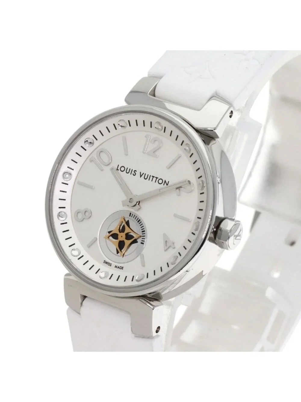 Louis Vuitton Tambour Moon Star PM Watch SS Rubber